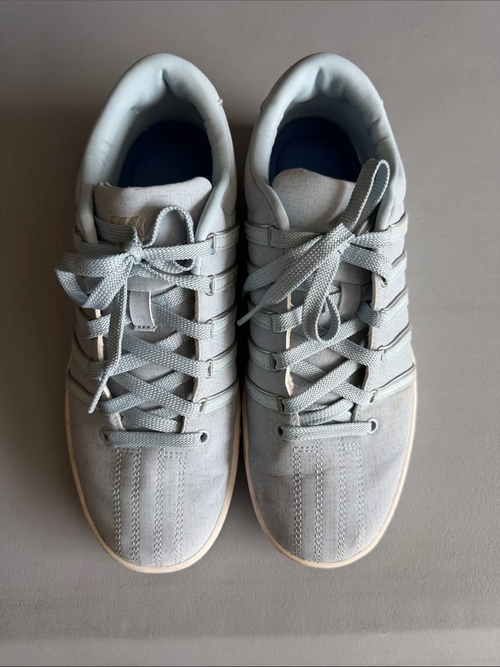 K-Swiss Women's Light Blue Suede-Style Lace-Up Athletic Sneakers